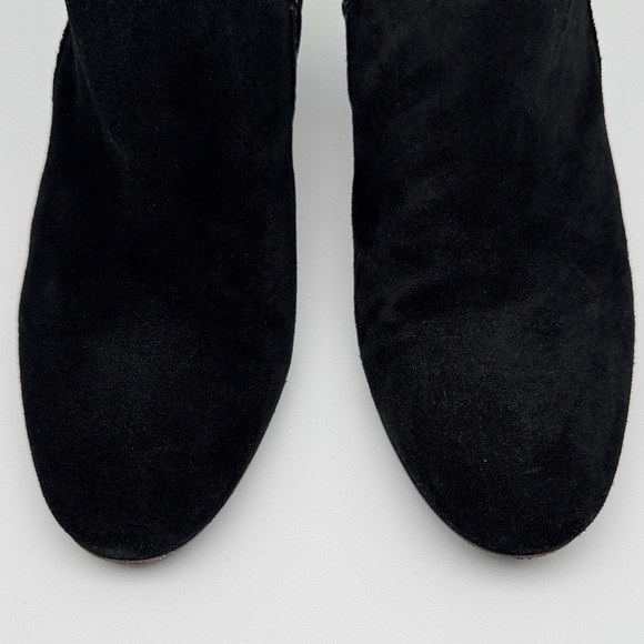 Aquatalia Black Suede Semi Pointed Zip Closure Ankle Booties Boots Size 8.5 - Picture 4 of 16